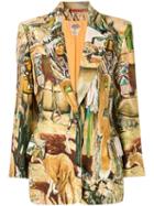 Hermès Pre-owned Printed Blazer - Gold