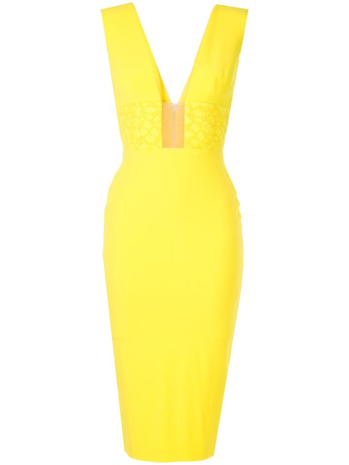 Alex Perry Rachel Midi Dress - Yellow & Orange