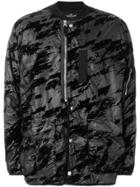Stone Island Shadow Project Printed Button Bomber Jacket - Black