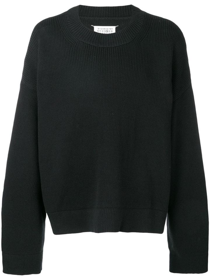 Maison Margiela Oversized Crew Neck Jumper - Blue