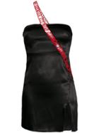 Gcds Side Slit Mini Dress - Black