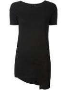Andrea Ya Aqov Asymmetric T-shirt, Women's, Size: L, Black, Cotton/linen/flax