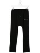 Diadora Junior Logo Stripe Drawstring Trousers - Black