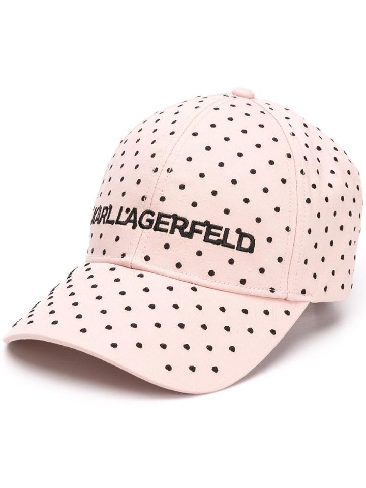 Karl Lagerfeld Karl Polka Dots Hat - Pink
