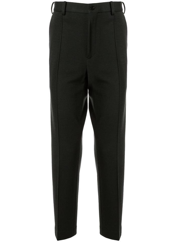 Loveless High Rise Straight Leg Trousers - Green