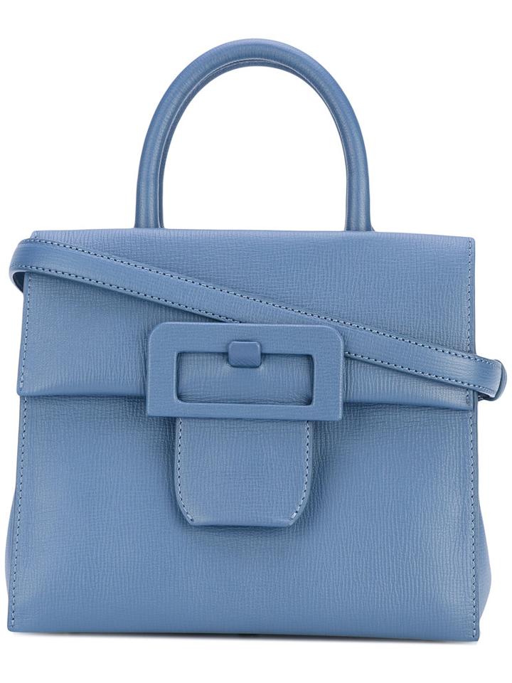 Maison Margiela - Buckle Detail Tote - Women - Cotton/goat Skin - One Size, Blue, Cotton/goat Skin