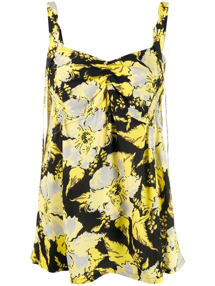 Colville Floral-print Crepe Top - Black