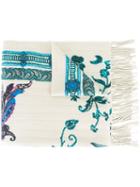 Etro Printed Scarf, Women's, Nude/neutrals, Wool