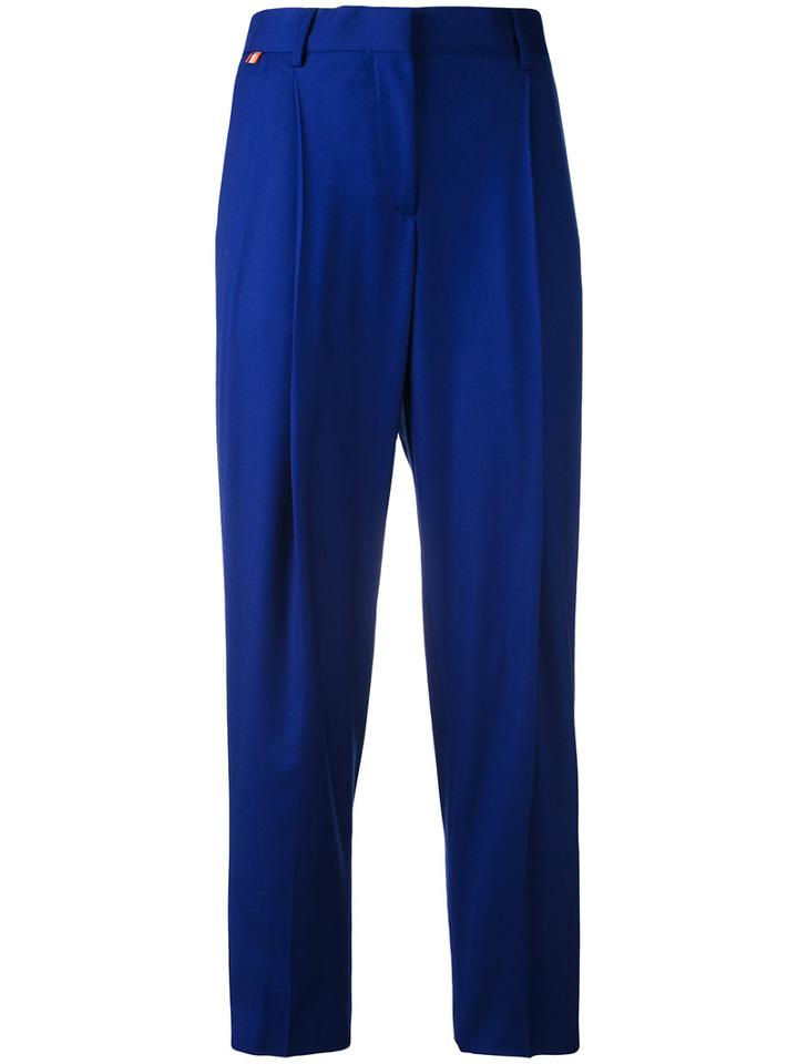 Paul Smith - Tailored Trousers - Women - Wool - 42, Blue, Wool