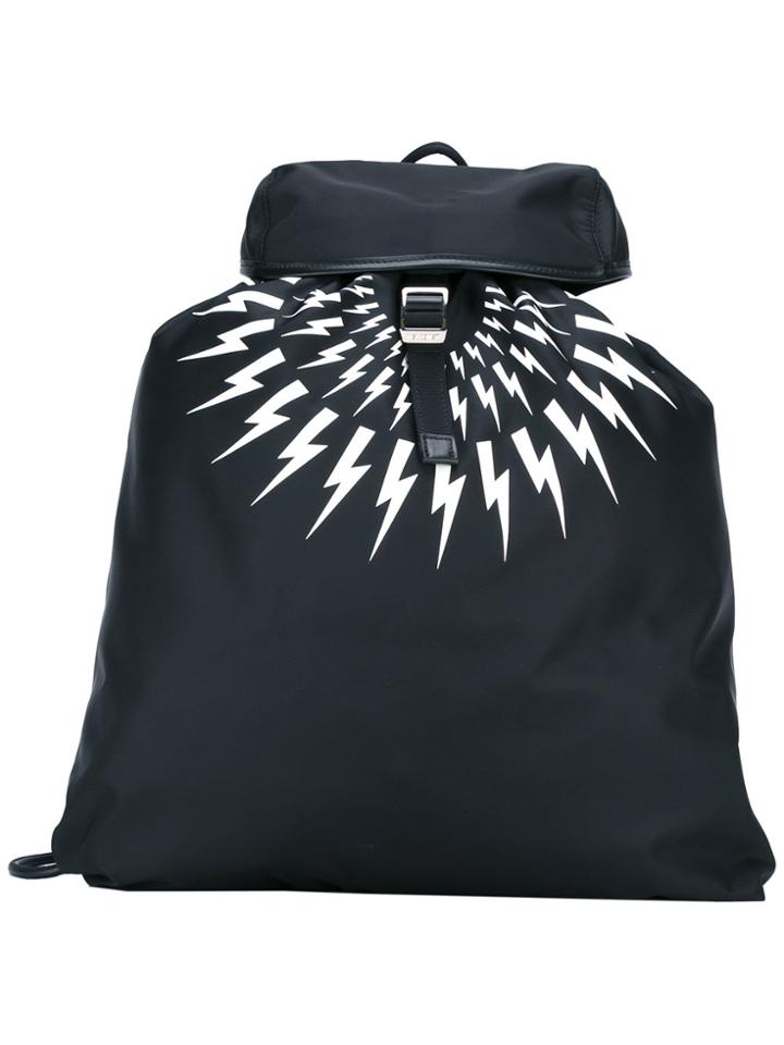 Neil Barrett Light Bolt Backpack - Black