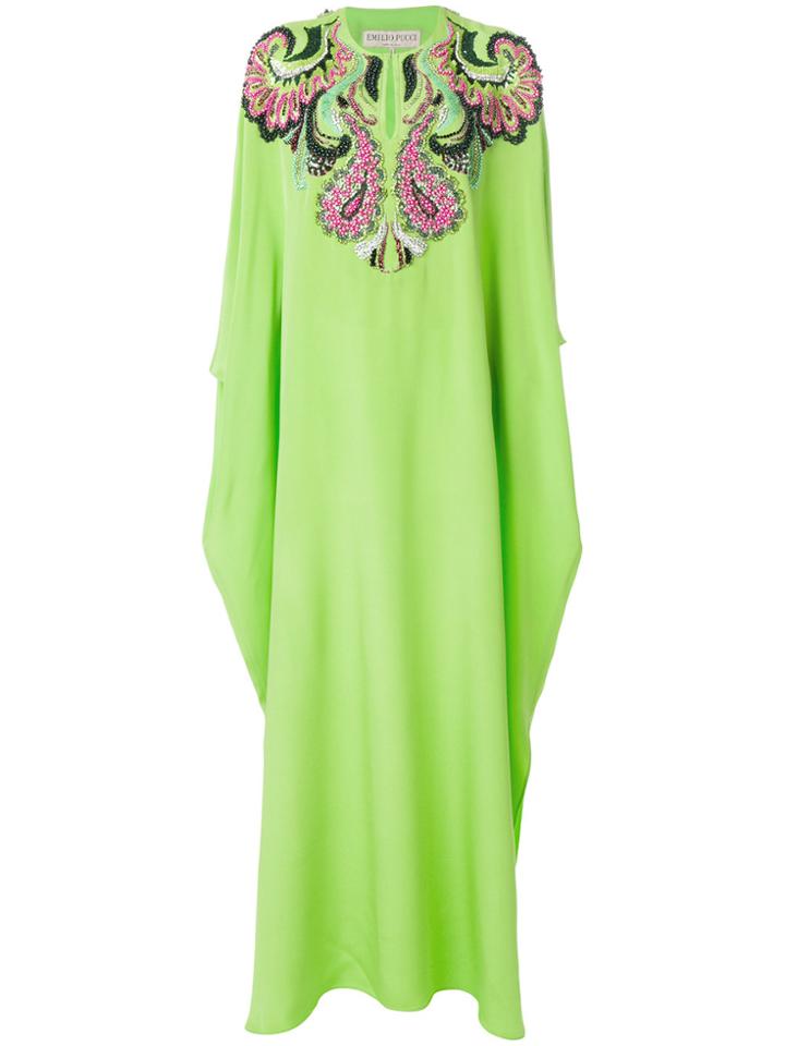 Emilio Pucci Bead Embellished Dress - Green