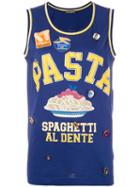 Dolce & Gabbana - Printed Tank Top - Women - Cotton/viscose/crystal/brass - 32, Women's, Blue, Cotton/viscose/crystal/brass
