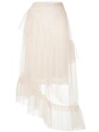 Simone Rocha Asymmetric Skirt, Women's, Size: 10, Pink/purple, Polyimide/pbt Elite/viscose