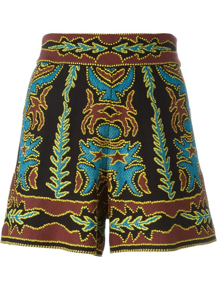 M Missoni High Waist Intarsia Shorts