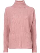 Roberto Collina Turtle Neck Jumper - Pink & Purple