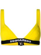 Dsquared2 Logo Printed Bikini Top - Yellow & Orange