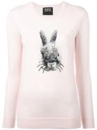 Markus Lupfer - Sequin Bunny Jumper - Women - Merino - Xs, Pink/purple, Merino