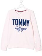 Tommy Hilfiger Junior Logo Patch Sweatshirt - Pink