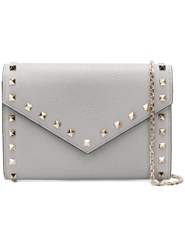 Valentino Valentino Garavani Rockstud Clutch - Grey