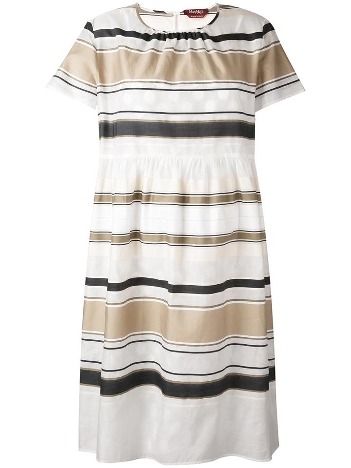 Max Mara Studio - Laude Dress - Women - Silk/cotton/polyester/spandex/elastane - S, Nude/neutrals, Silk/cotton/polyester/spandex/elastane