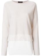 Fabiana Filippi Frayed Hem Jumper - Nude & Neutrals