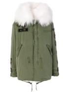 As65 Fur-lined Embroidered Parka - Green