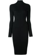 Nina Ricci Fitted Dress, Women's, Size: Large, Black, Silk/polyamide/wool