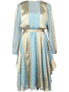Dvf Diane Von Furstenberg Printed Handkerchief Hem Dress - Blue