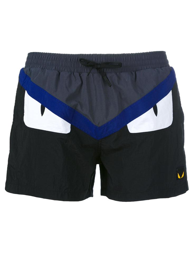 Fendi - Bag Bugs Swim Shorts - Men - Polyamide - 48, Black, Polyamide