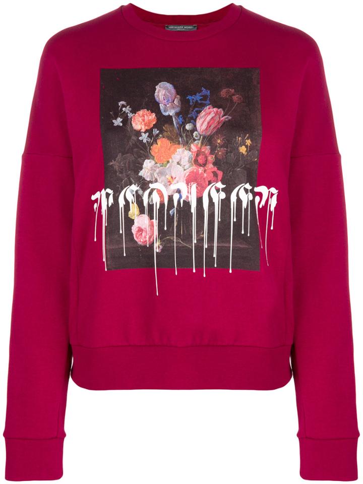 Alexander Mcqueen Floral-print Sweatshirt - Red