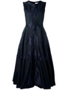 Roksanda Flared Embroidered Dress, Women's, Size: 12, Black, Silk/nylon/polyester/metal