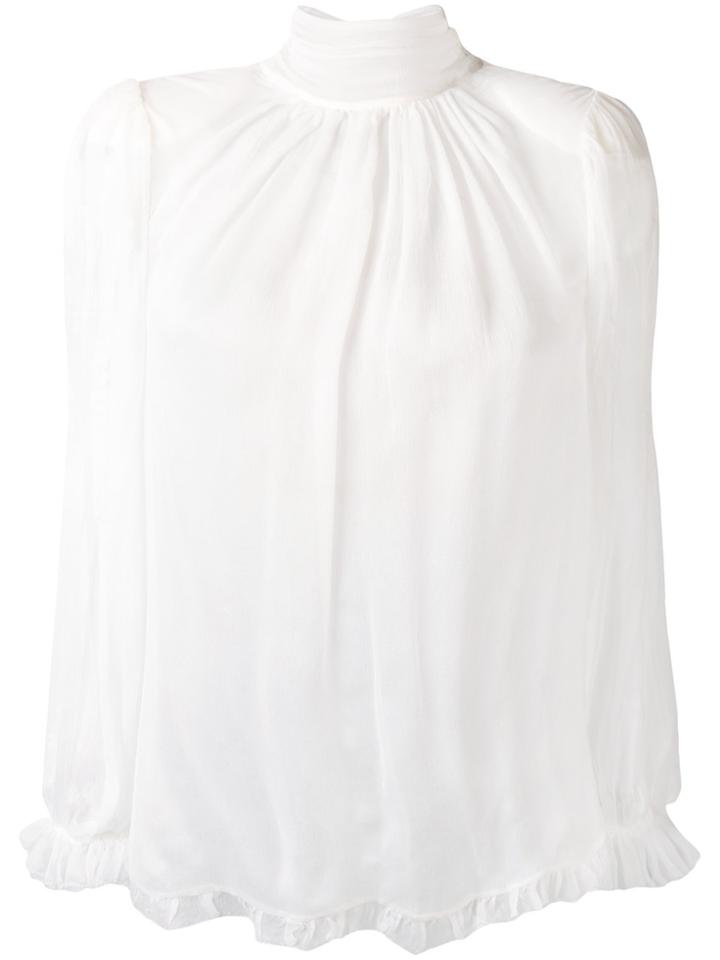 Maria Lucia Hohan Sheer Long-sleeve Blouse - White