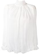 Maria Lucia Hohan Sheer Long-sleeve Blouse - White