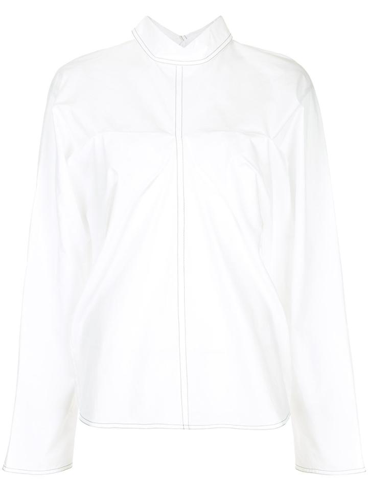 Marni Long-sleeved Ruched Top - White