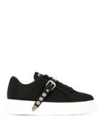 Prada Studded Strap Sneakers - Black