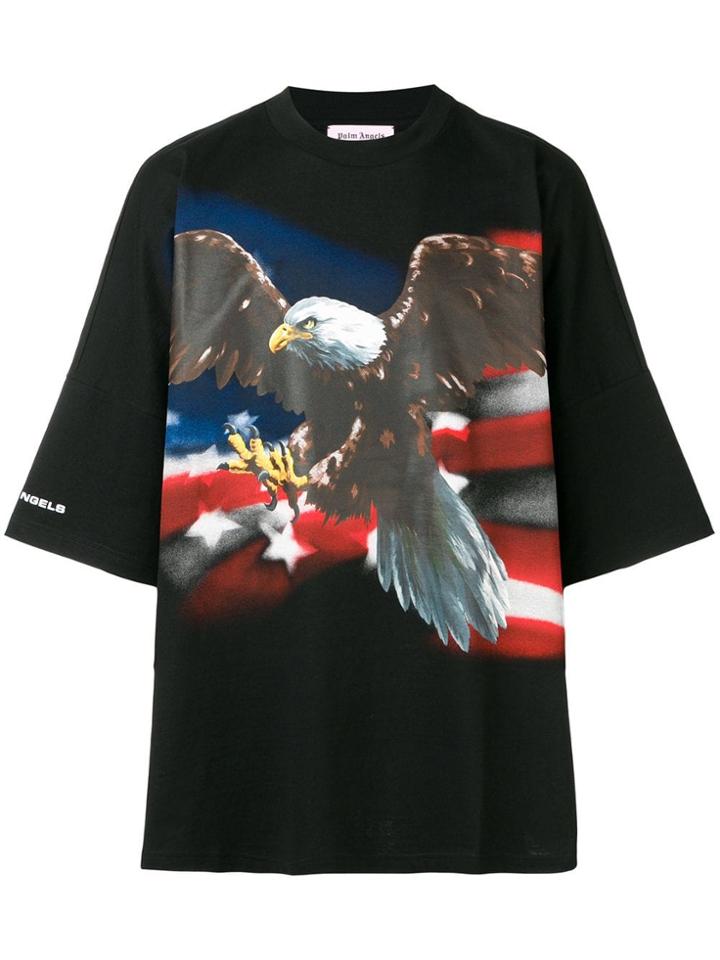 Palm Angels Eagle-print T-shirt - Black