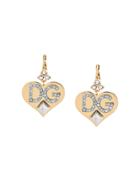 Dolce & Gabbana Logo Heart Earrings - Metallic
