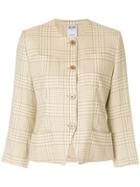 Céline Vintage Classic Plaid Blazer - Yellow & Orange