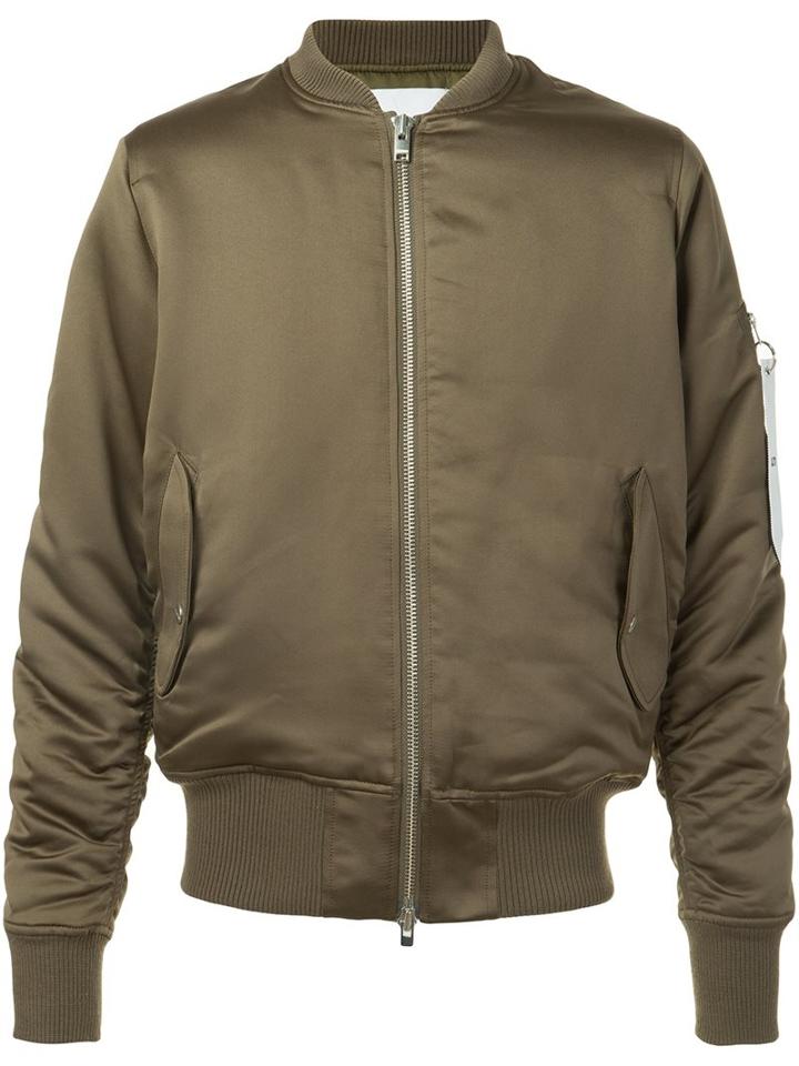 Stampd Classic Bomber Jacket, Men's, Size: Large, Green, Polyester