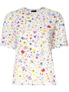 G.v.g.v. Floral Print T-shirt, Women's, Size: Xs, White, Polyurethane/rayon