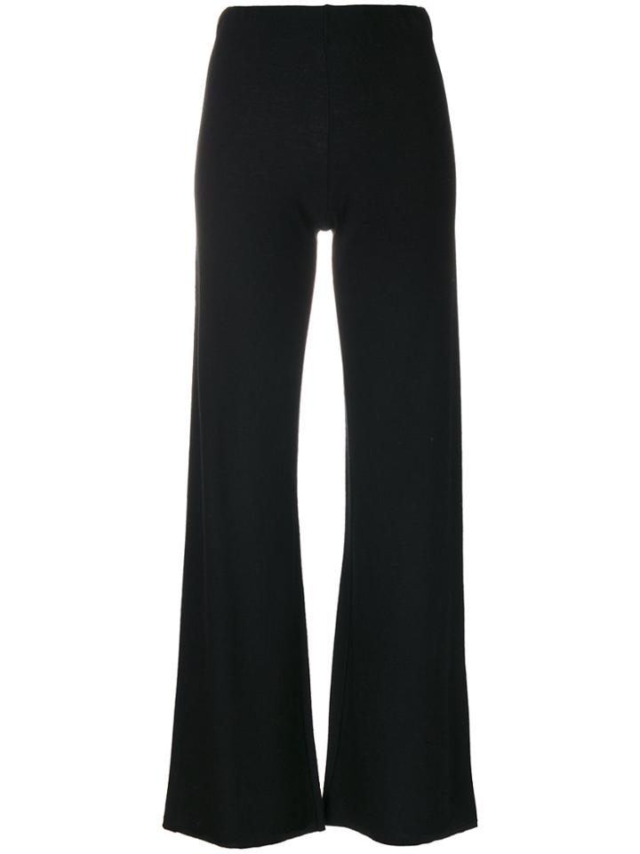 Fine Edge Flared Trousers - Black