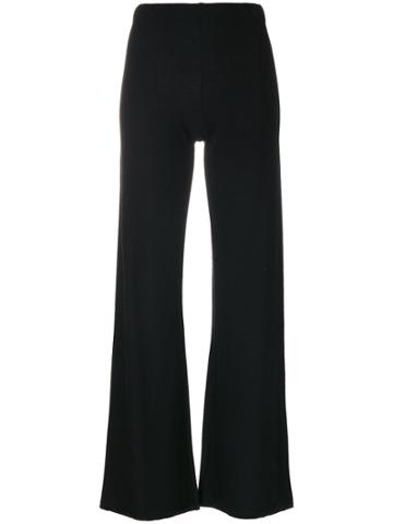 Fine Edge Flared Trousers - Black