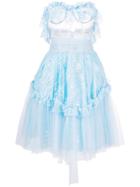 Dsquared2 Sheer Frill-trim Dress - Blue