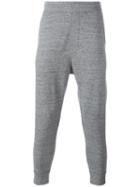 Dsquared2 Dropped Crotch Track Pants, Men's, Size: Large, Grey, Cotton
