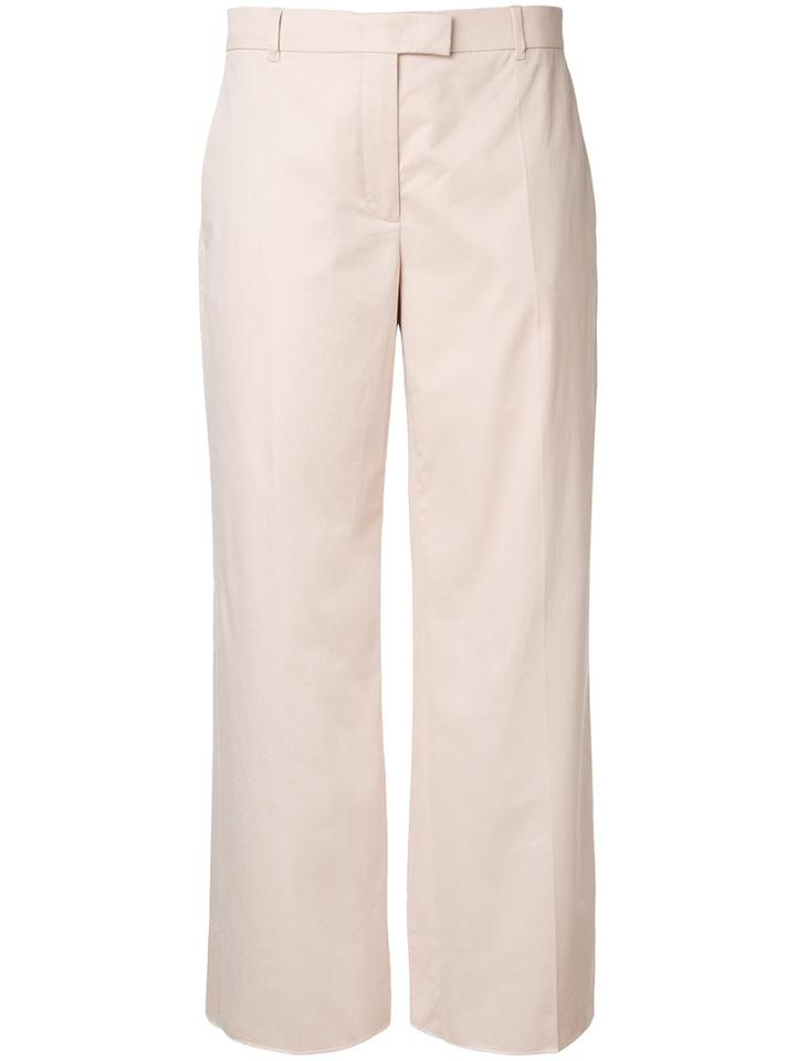 Agnona - Flared Trousers - Women - Cotton/spandex/elastane/cashmere - 40, Nude/neutrals, Cotton/spandex/elastane/cashmere
