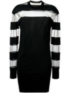 Mcq Alexander Mcqueen 'solid Sheer' Dress, Women's, Size: Medium, Black, Polyamide/wool