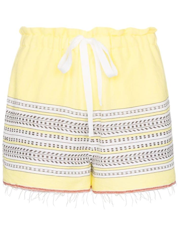 Lemlem Amore Drawstring Shorts - Yellow