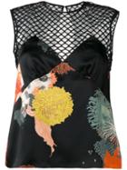 Dries Van Noten Cut Out Patterned Top, Women's, Size: 36, Black, Silk