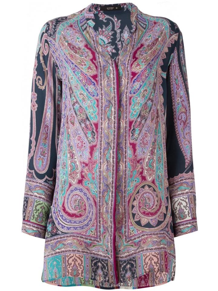 Etro Paisley Print Shirt, Women's, Size: 42, Silk