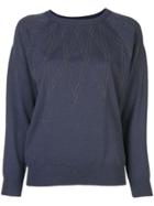 Brunello Cucinelli Geometric Pattern Jumper - Blue